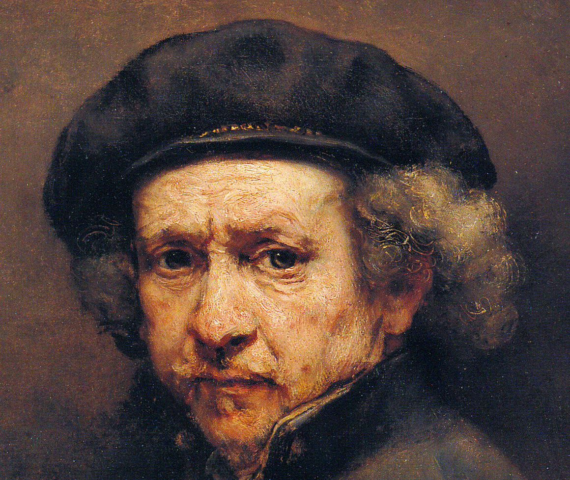 1659 Rembrandt, Self-Portrait with Beret and Turned-Up Collar, 1659, Oil on canvas, 84.4 cm × 66 cm, National Gallery of Art, Washington, D.C. (2)-004
