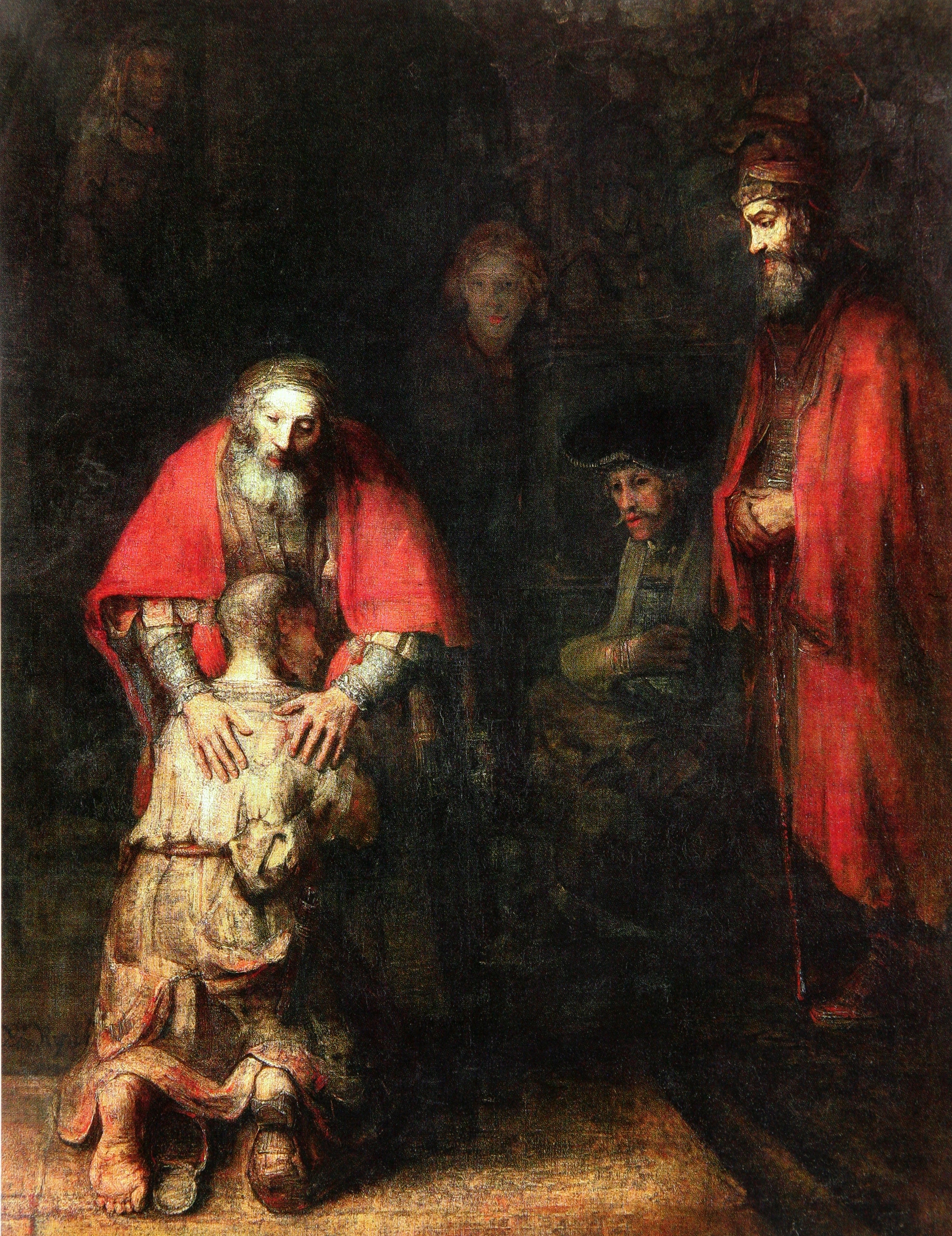 1669 Rembrandt, The Return of the Prodigal Son, 1669, Oil on canvas, 262 x 206 cm, The Hermitage, St. Petersburg (2)